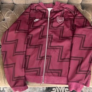 Vintage Y2K Nike Arsenal Zig Zag Pattern Track Jacket